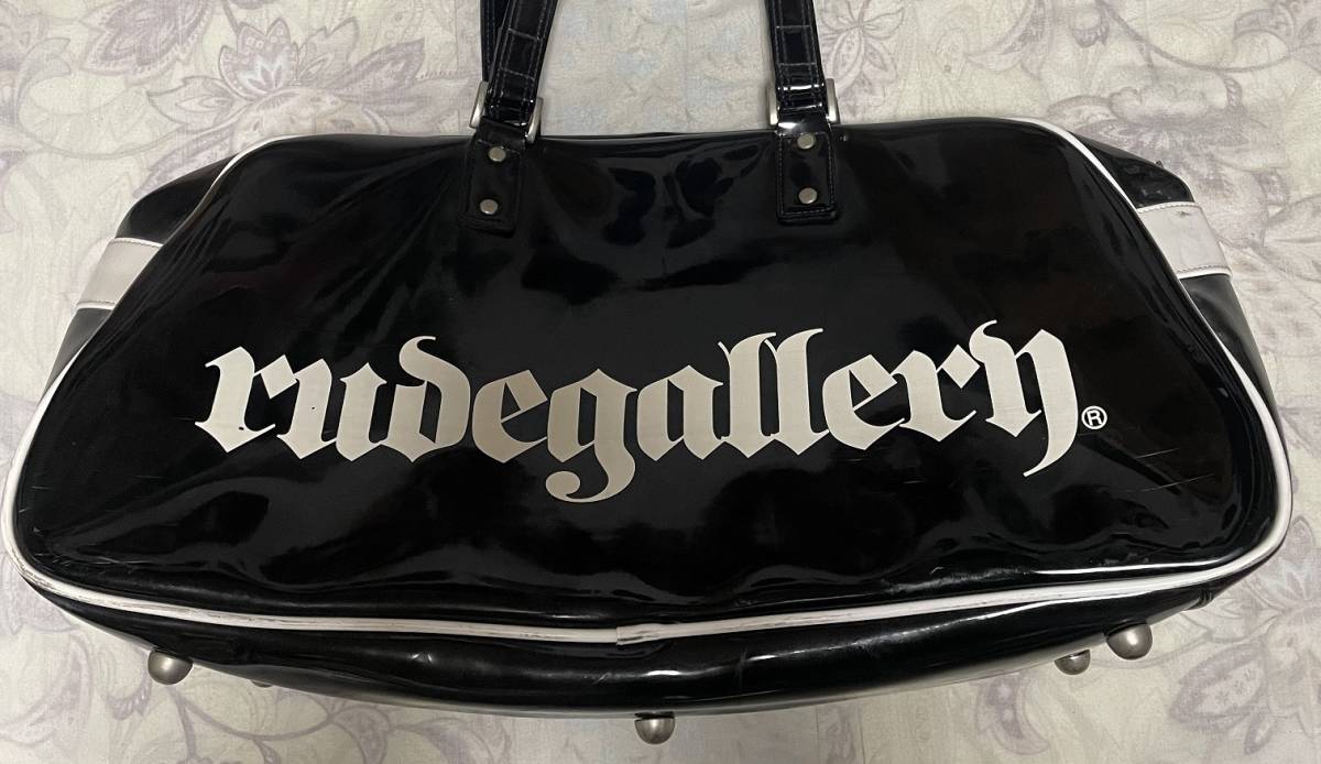 ルードギャラリー エナメルバッグ 白×黒 RUDE GALLERY エナメル 