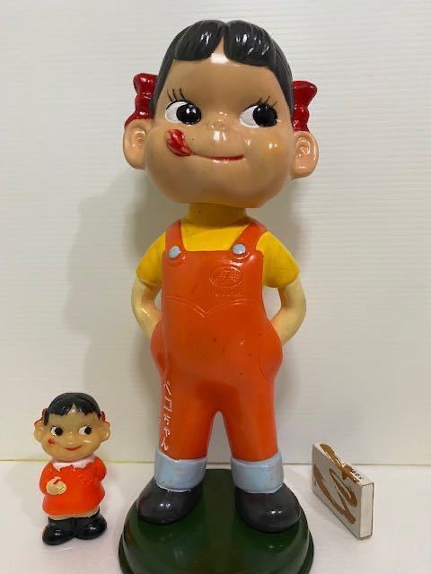 首ふりペコちゃん ブリキ台 良品】ペコちゃん 首振り人形 ソフビ 