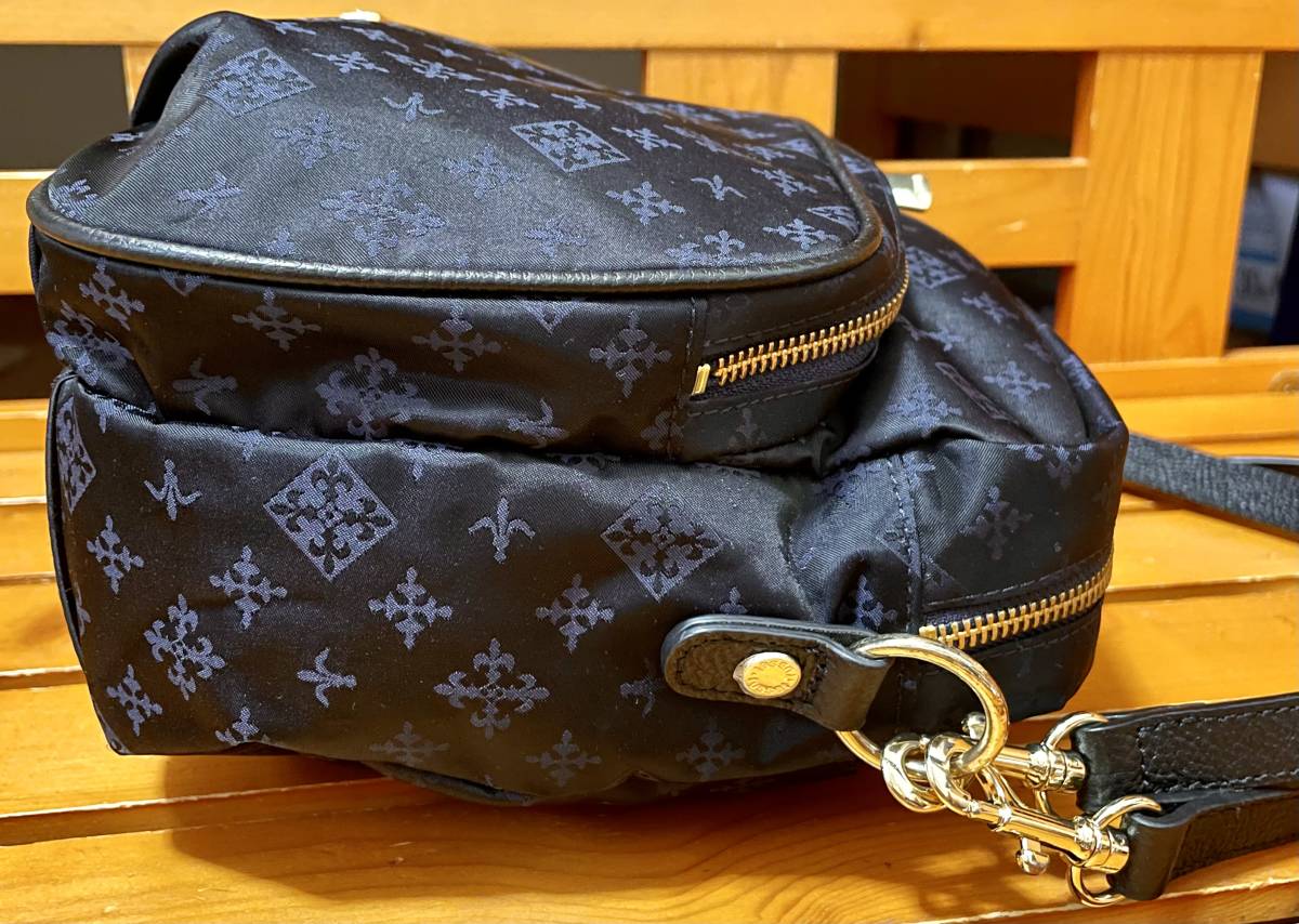 極美品 ラシット☆2wayフロントポケットショルダーバッグ☆ブラック 