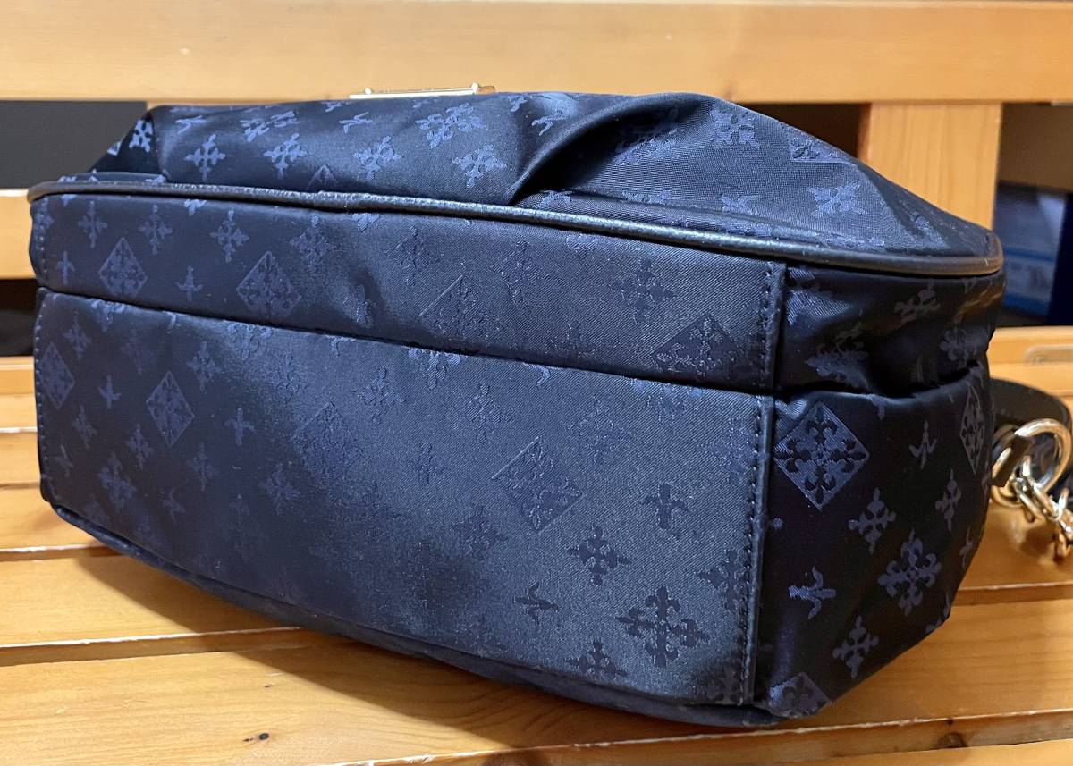 極美品 ラシット☆2wayフロントポケットショルダーバッグ☆ブラック 