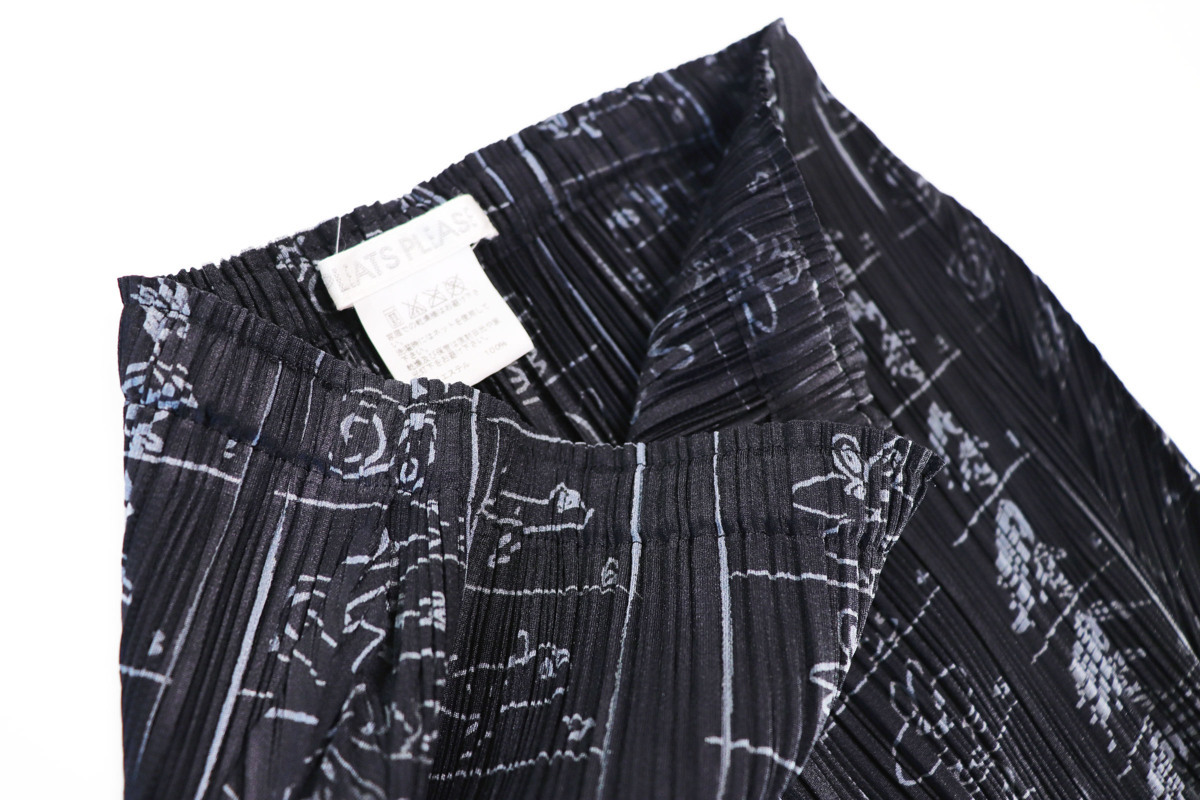 ☆レア美品☆プリーツプリーズ/イッセイミヤケ/アニメフィルム柄ロング  