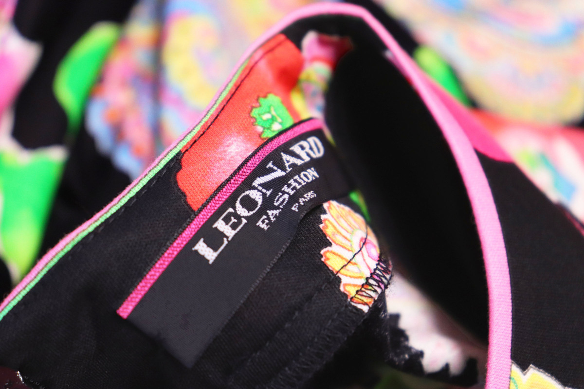 ☆美品☆LEONARDレオナール/ペイズリー花柄コットン長袖プルオーバー