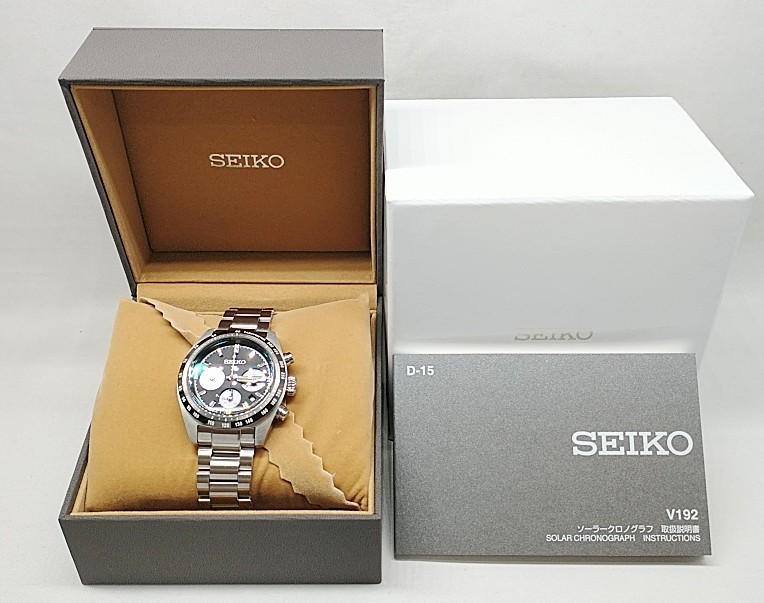 SEIKO PROSPEX SBDL091 保証書　箱　値札　完備　セイコー セイコー ソーラー SBDL091 V192-0AF0 プロスペックス クロノグラフ