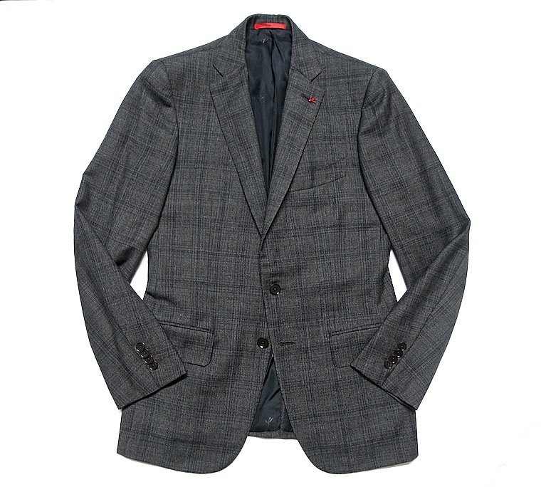ラペルピン付 定価20万 極美品 ISAIA イザイア UA別注 DETALE SUPER 