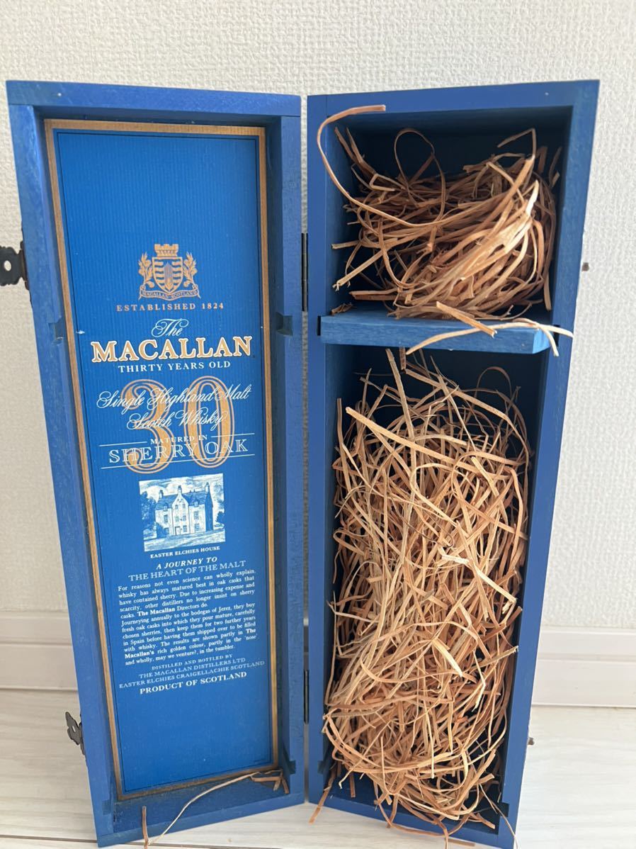 マッカラン 30年 ブルーラベル 木箱空箱 ブルーラベル 30年 The 箱付き