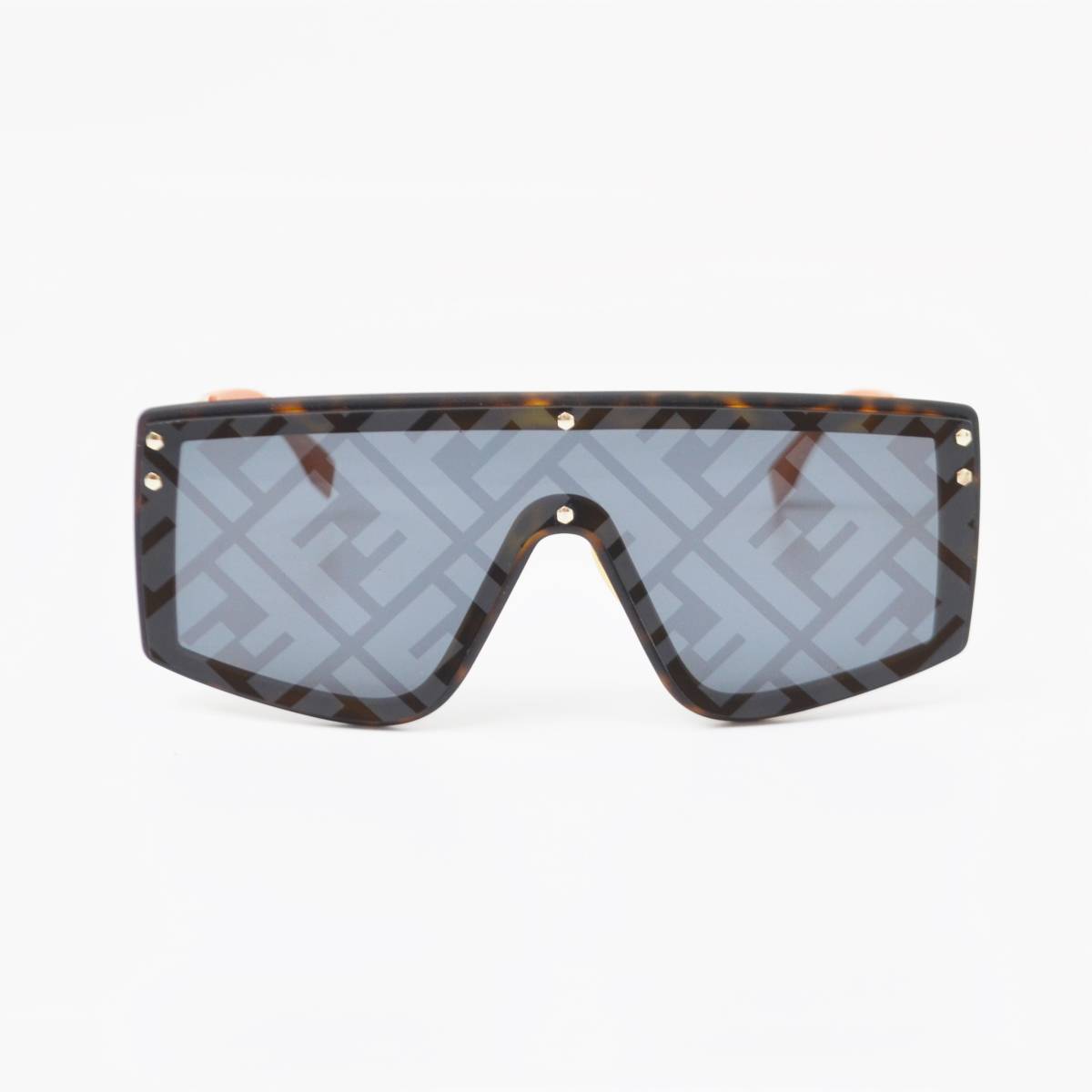 H 1円スタート FENDI フェンディ M0076 FFロゴ ファビュラス サングラス プラスチック ブラウン系 フェンディ FENDI - 7N0144 ARK1 銀座日新堂