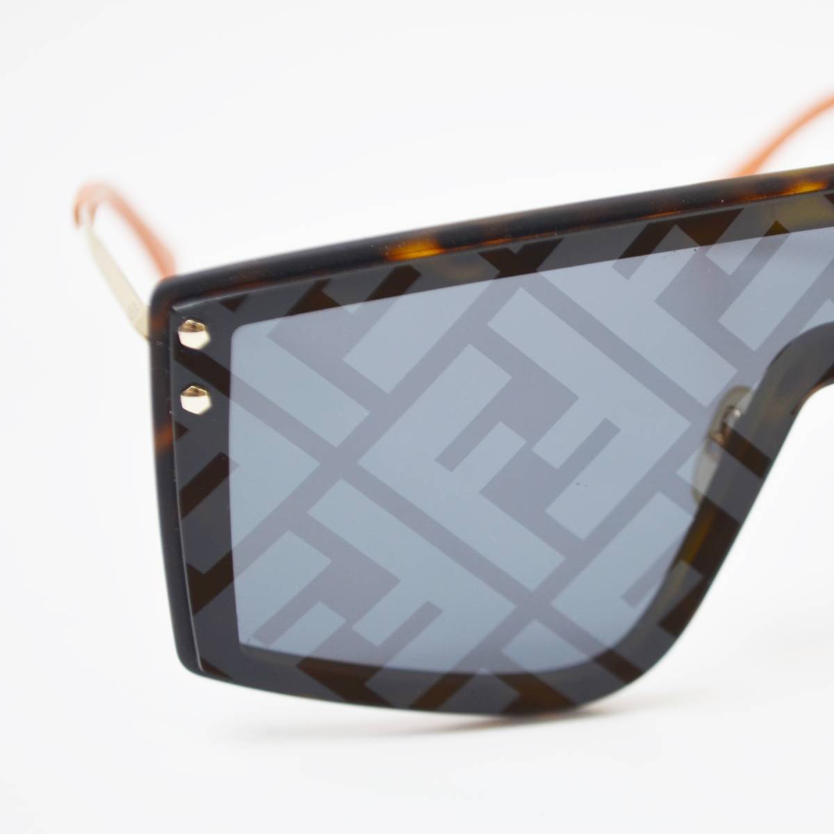 H 1円スタート FENDI フェンディ M0076 FFロゴ ファビュラス サングラス プラスチック ブラウン系 フェンディ FENDI - 7N0144 ARK1 銀座日新堂
