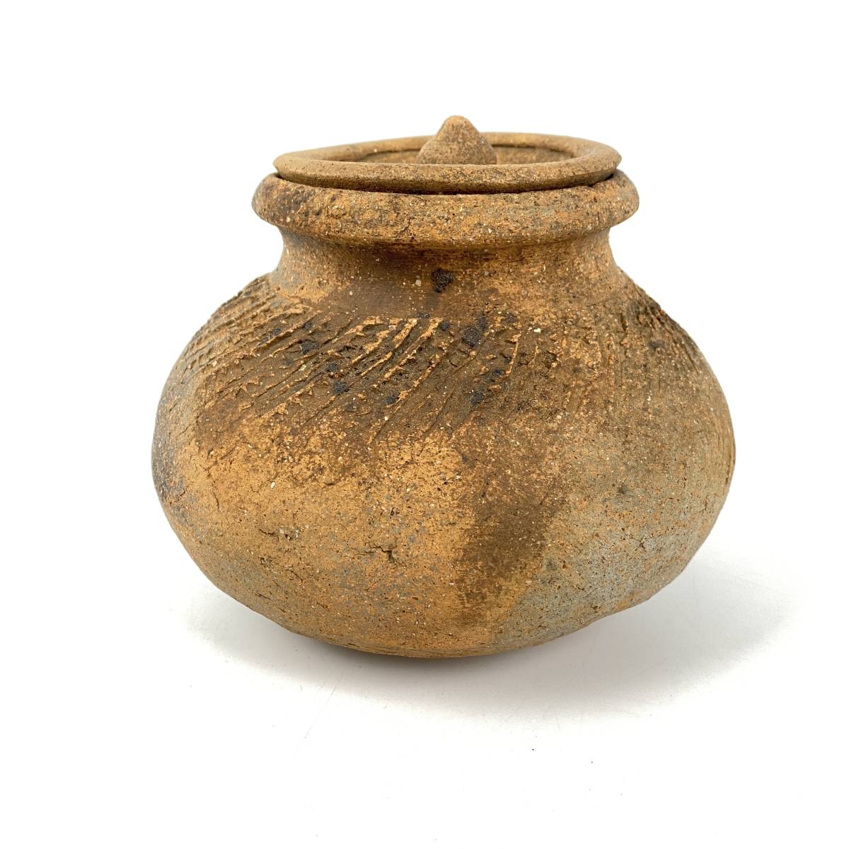 静雅】時代物 壷 須恵器 長頸壷 花瓶 新羅 土器 発掘2c2-8 【公式通販】