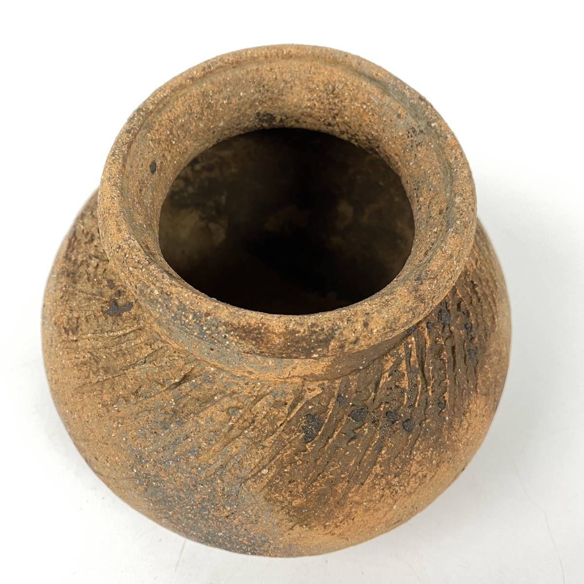 静雅】時代物 壷 須恵器 長頸壷 花瓶 新羅 土器 発掘2c2-8 【公式通販】