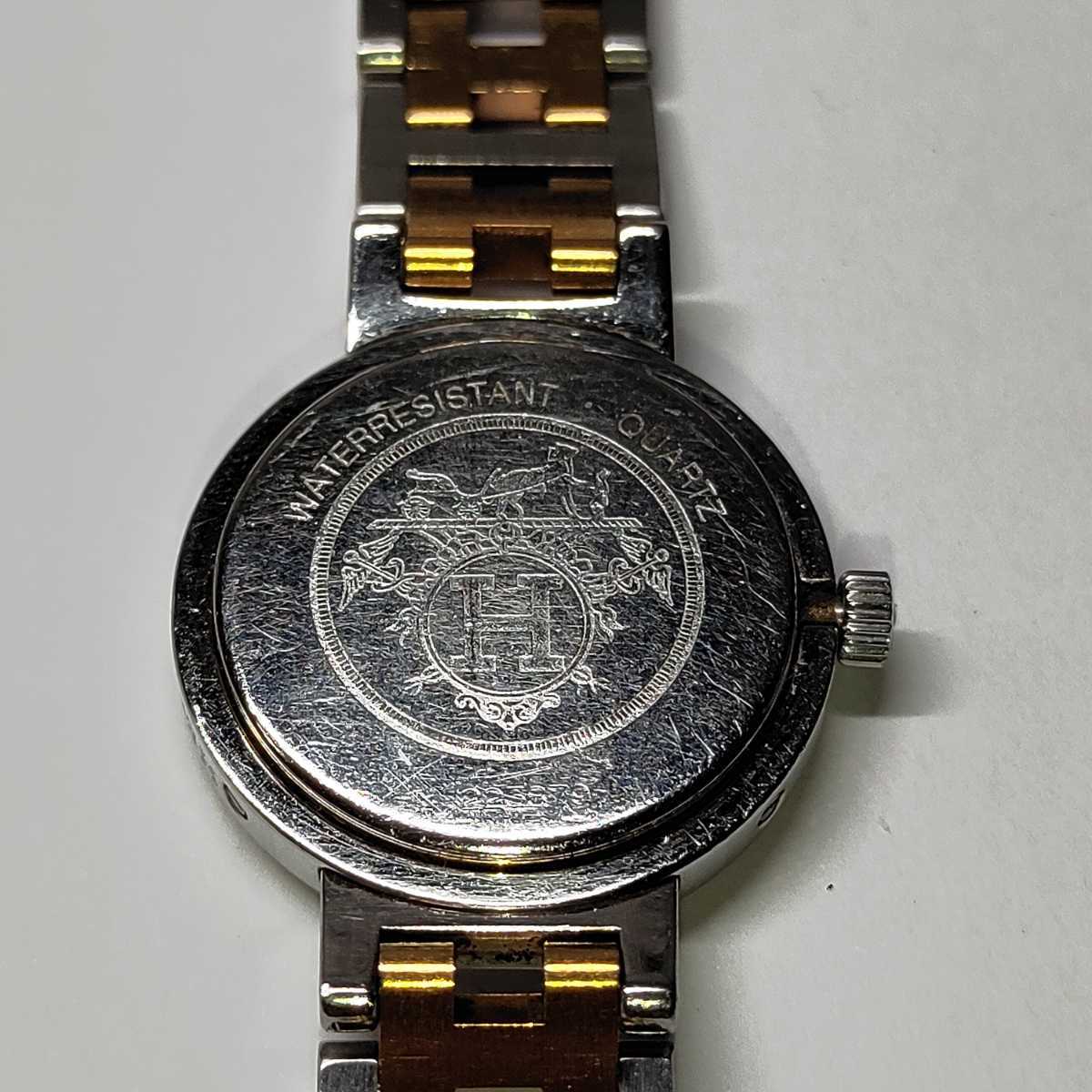 エルメス/HERMES クリッパー 腕時計　クオーツ レディース　電池交換済　文字盤　ホワイト　223879　全長約９cm　箱なし