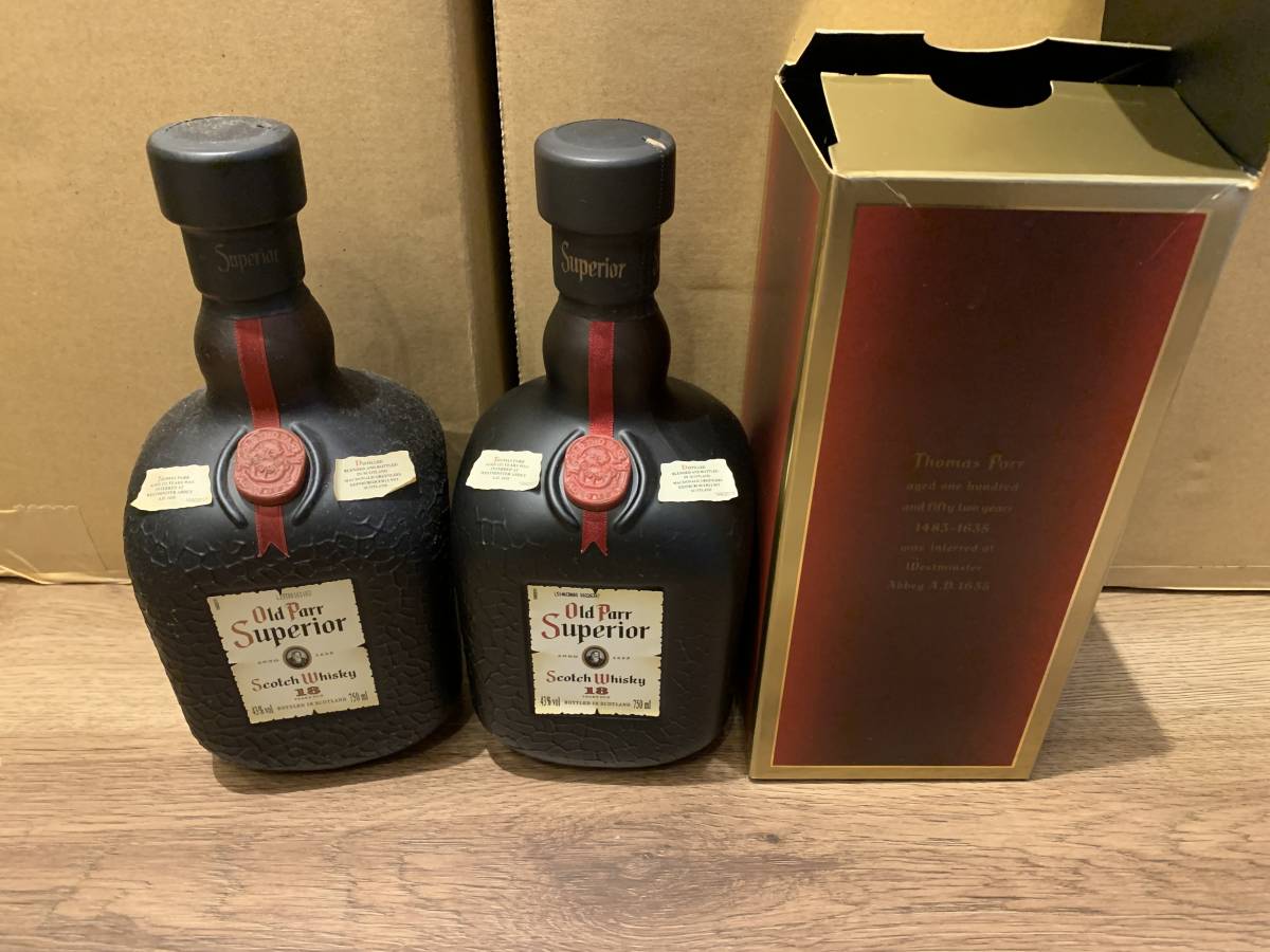 4本 オールドパー Old Parr 旧 12年 デラックス スコッチ 750ml