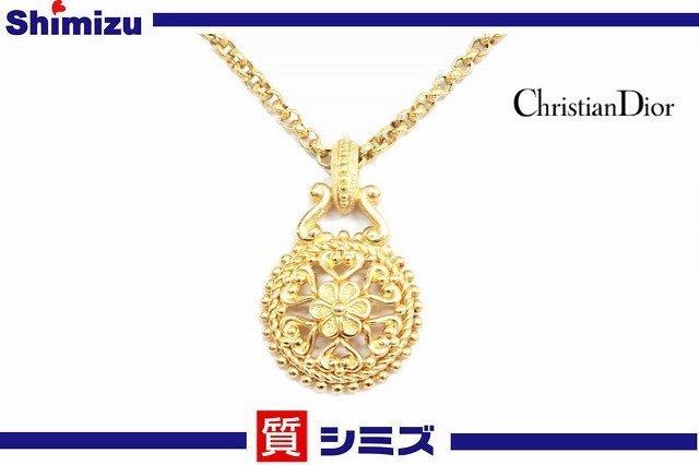 Christian Dior】極美品 ディオール フラワー ネックレス ヴィンテージ 