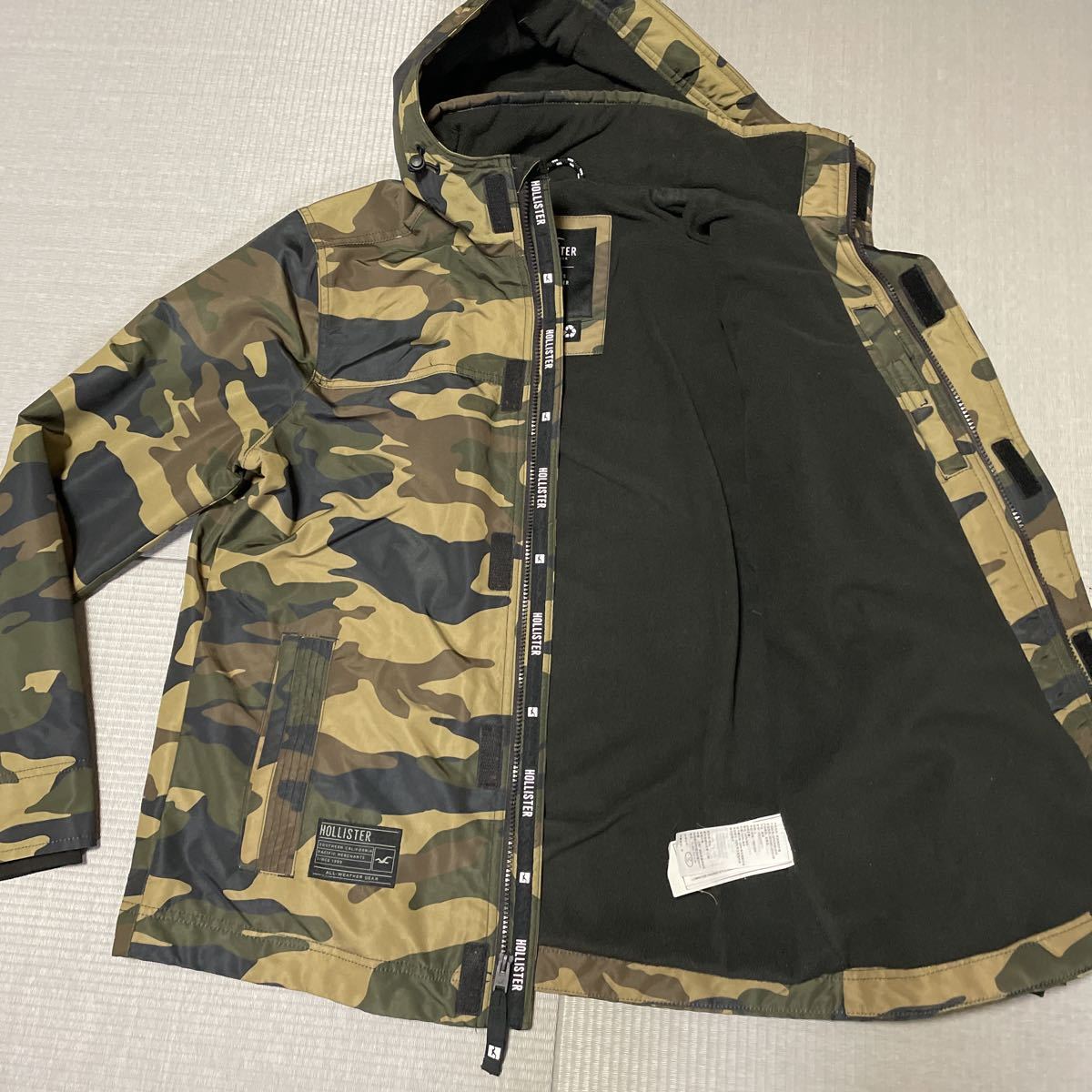 HOLLISTER ホリスター ミリタリーナイロンジャケットパーカー メンズUS 