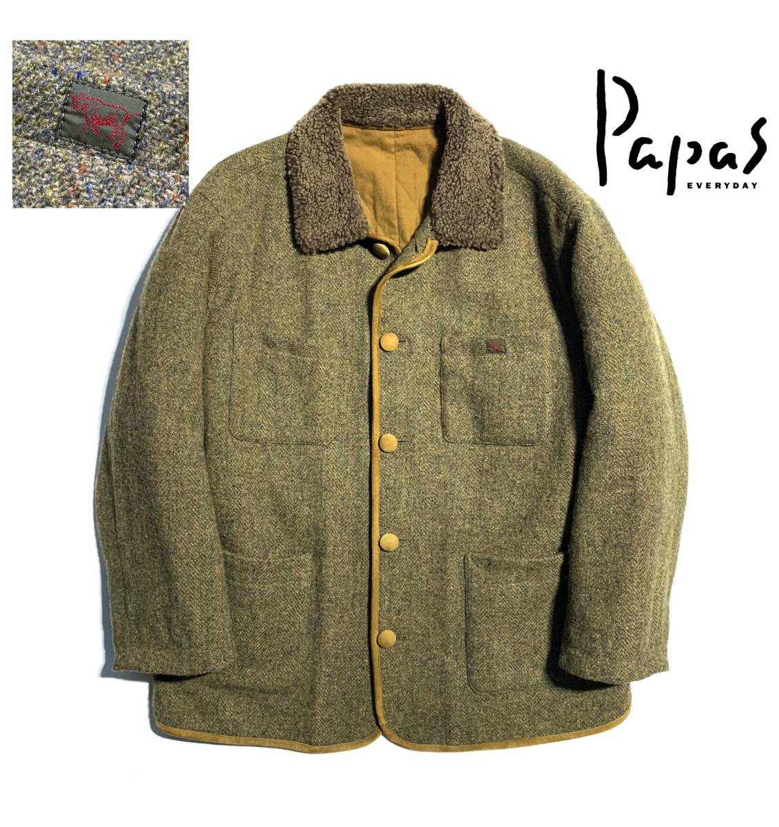 パパス プラス ジャケット 最高級定価10万超Papas＋ テーラード 