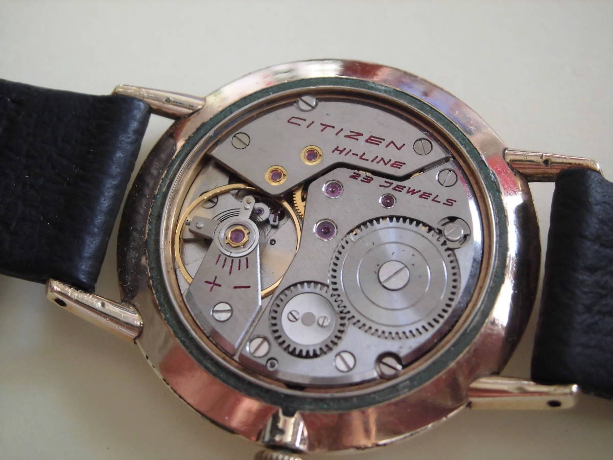 シチズン ハイライン 23JEWELS 手巻き 金色 ヴィンテージ 中古