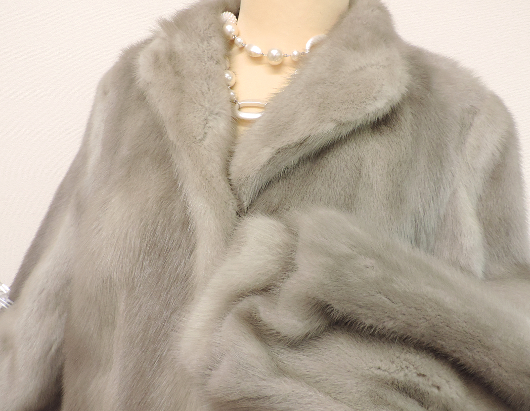 サファイアミンク MINK 毛皮 1円 ジャケット・アウター グレー 