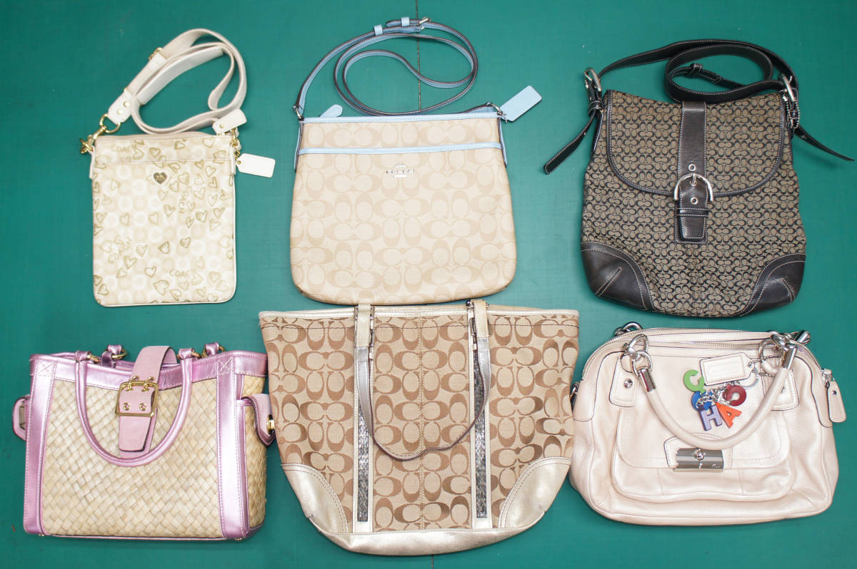 【6点】コーチ ショルダーバッグ ハンドバッグ 等 まとめ売り 型番： 43758 / F29210 / 4419 / 6376 / F22304 / 8K52