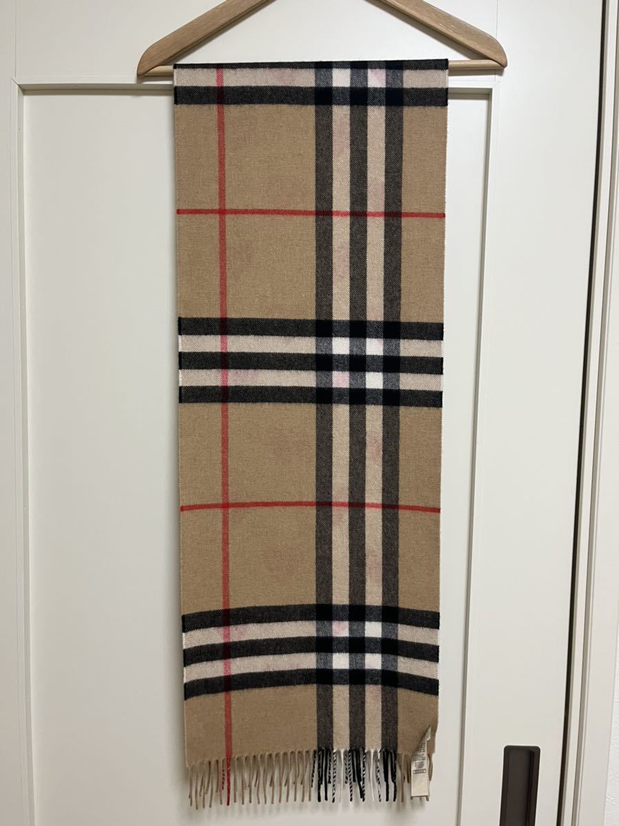 BURBERRY バーバリー マフラー カシミア100％ ハートレッド 送料無料