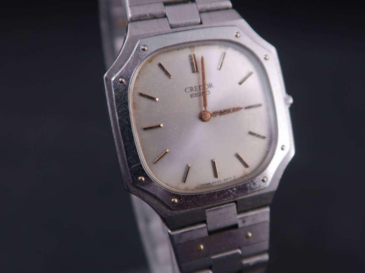 SEIKO セイコー CREDOR クレドール 8420-5010 シルバー QZ レディース