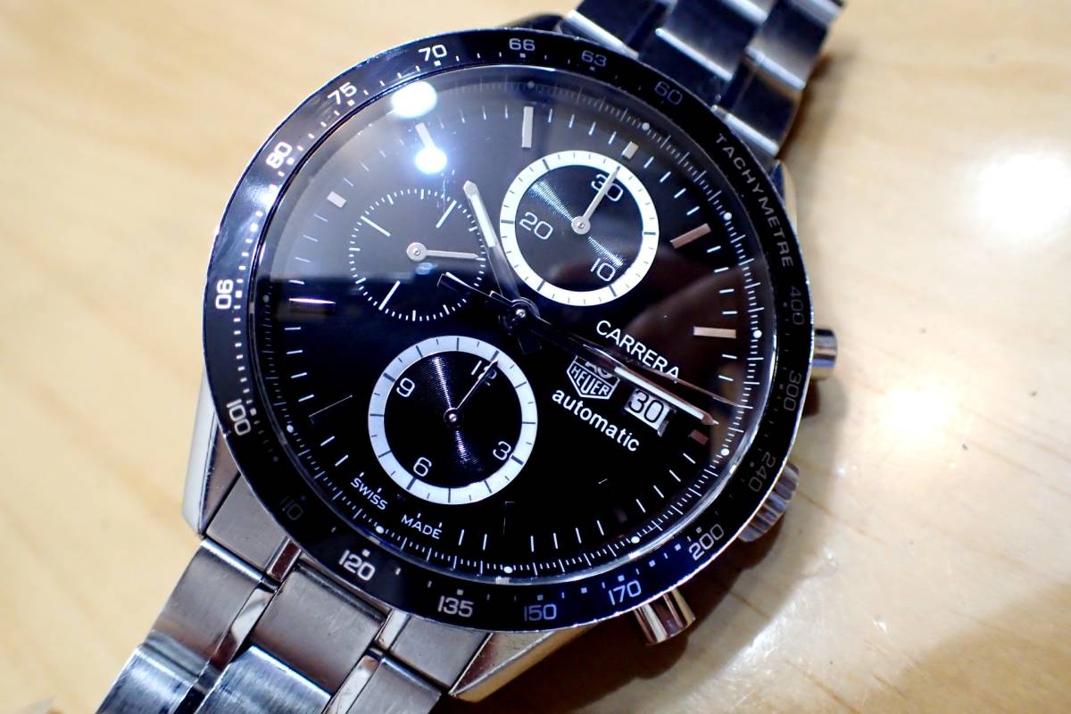100%新品，お買い得 正規/メーカーOH歴あり TAG HEUER/タグホイヤー カレラ クロノグラフ キャリバー16 CV2010.BA0794 自動巻きメンズ腕時計(カレラ)｜売買されたオークション情報、yahooの商品情報をアーカイブ公開 - カレラ