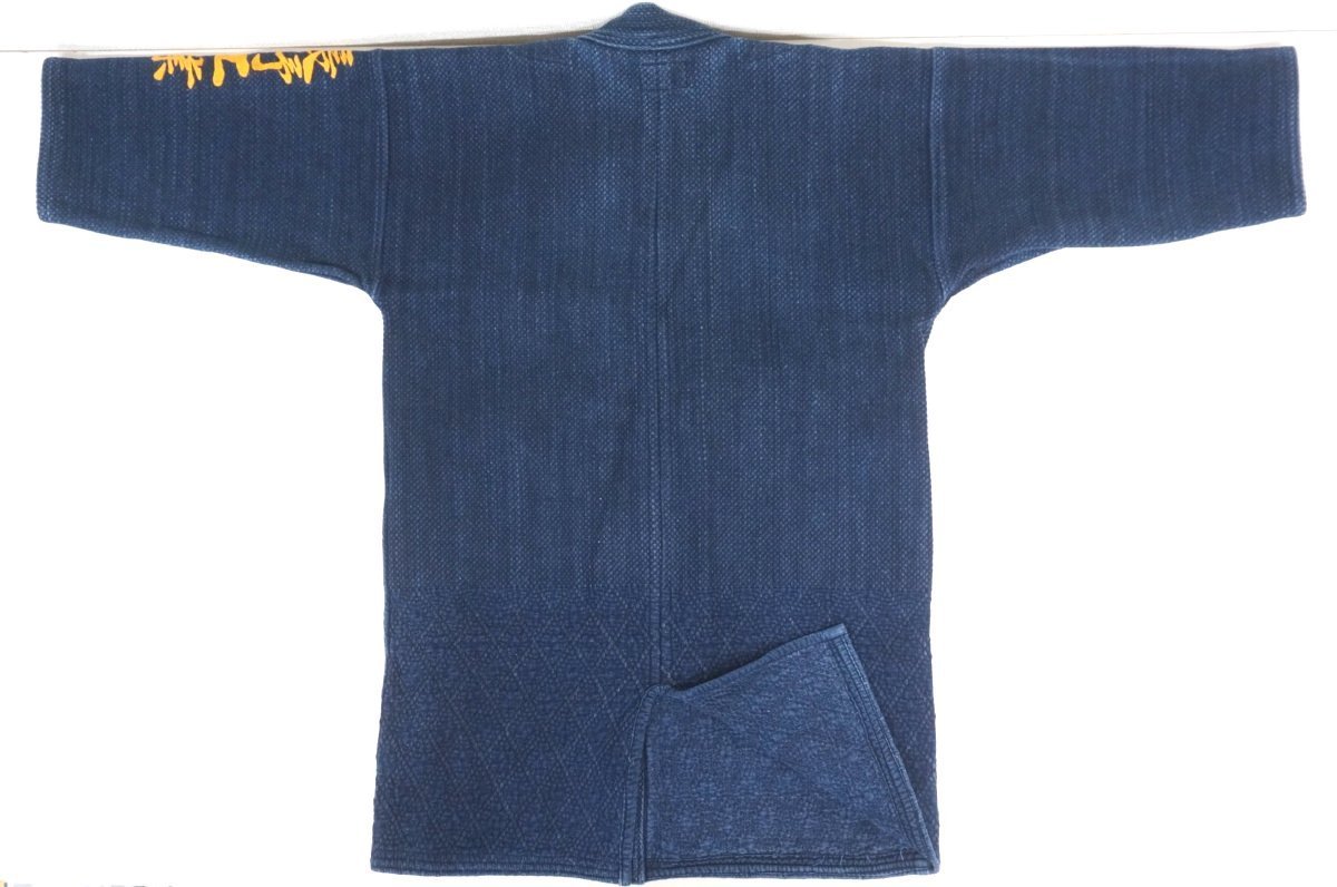 正藍染 剣道着 藍染 刺繍入り 剣道着ジャケット刺し子 木綿 上質 