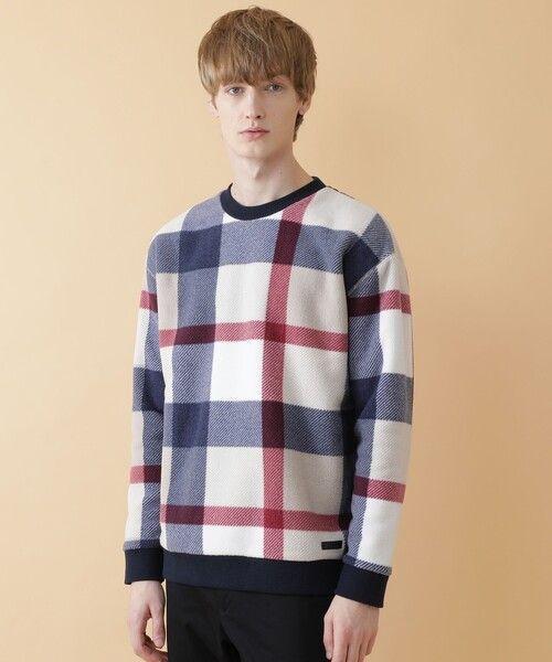 美品 WEB限定 ブラックレーベルクレストブリッジ CB チェック コンビ  