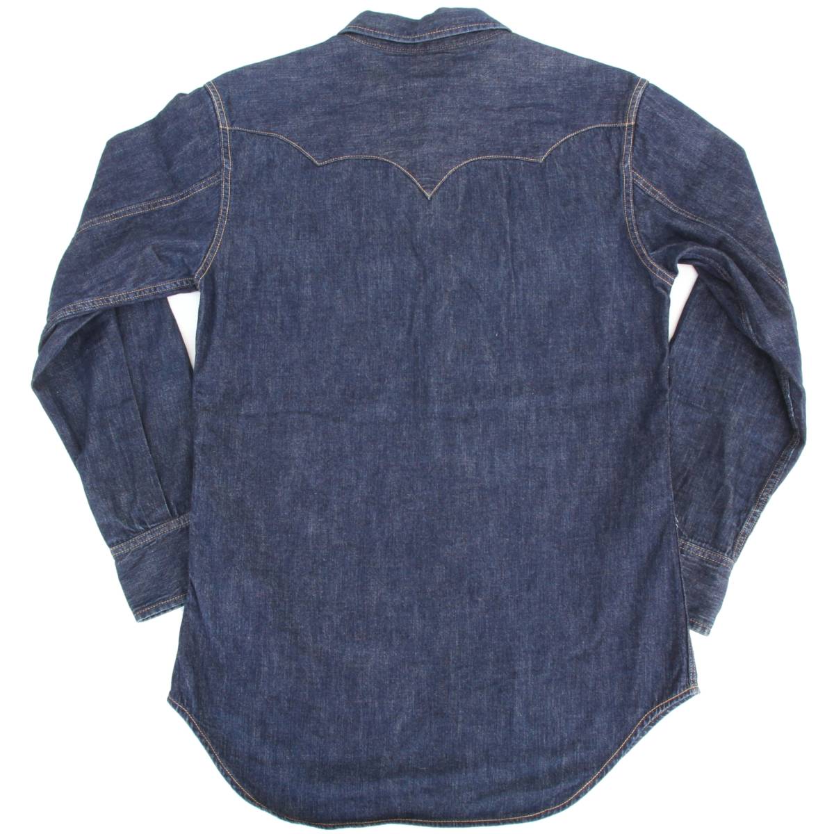 21673)美品良品FULLCOUNTフルカウント デニム ウエスタンシャツ40(L 