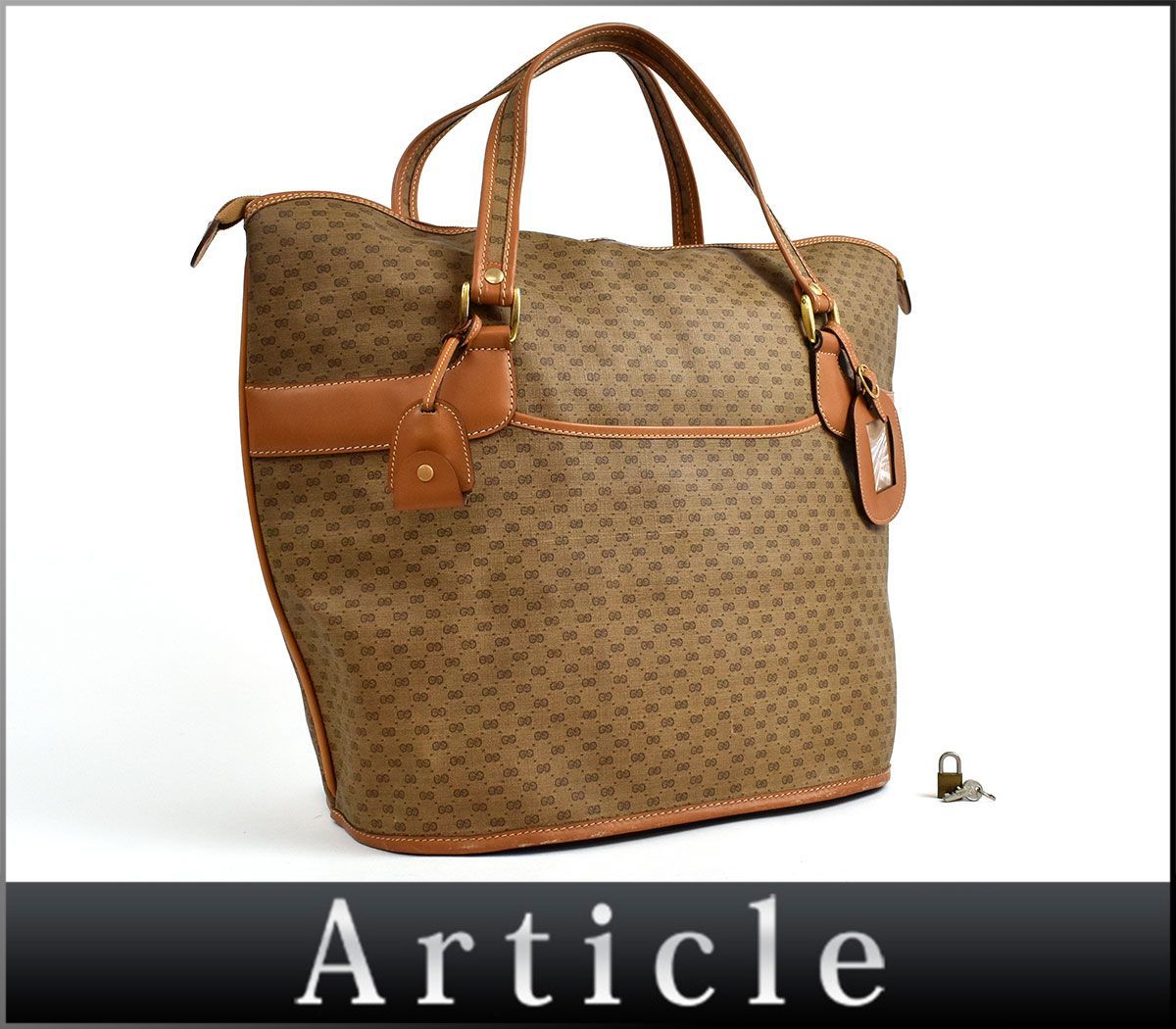 132584〇 GUCCI グッチ マイクロGG ボストンバッグ トラベルバッグ 