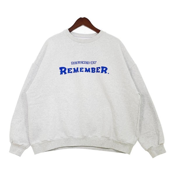 リメンバー ロゴ 刺繍 スウェット トレーナー 古着 韓国ファッション 裏起毛 オーバーサイズ メンズ Remember トップス DM5789■