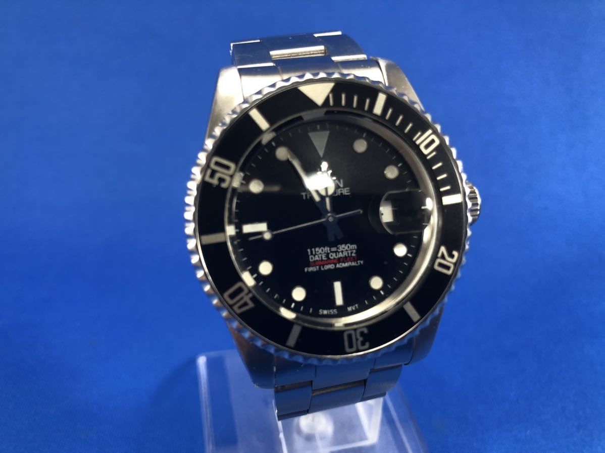 電池交換済!! 稼働品!!】エルジン・トレジャー・ダイバーウォッチ 