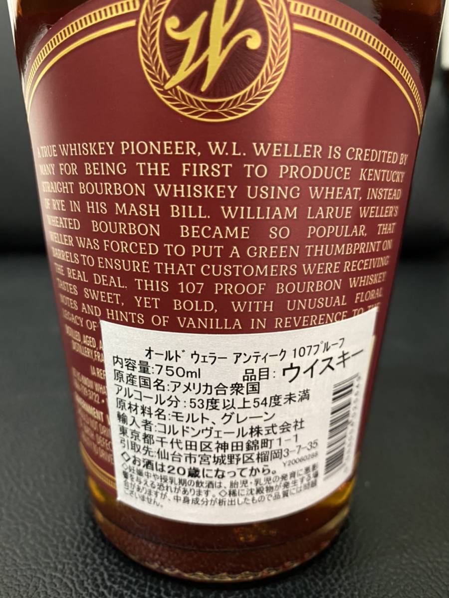 日）【未開栓】希少 Old Weller ANTIQUE 107 オールドウェラー