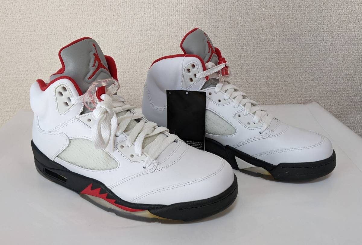 NIKE AIR JORDAN5 RETRO ファイアレッド 27.5cm 赤白スラムダンク流川 