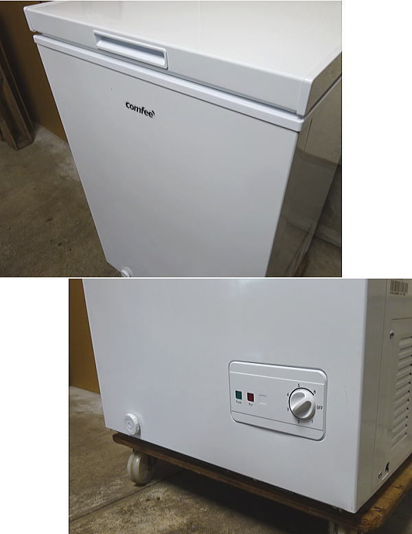 中古 美品 21年製 COMFEE チェスト型 100L 冷凍ストッカー 冷凍庫
