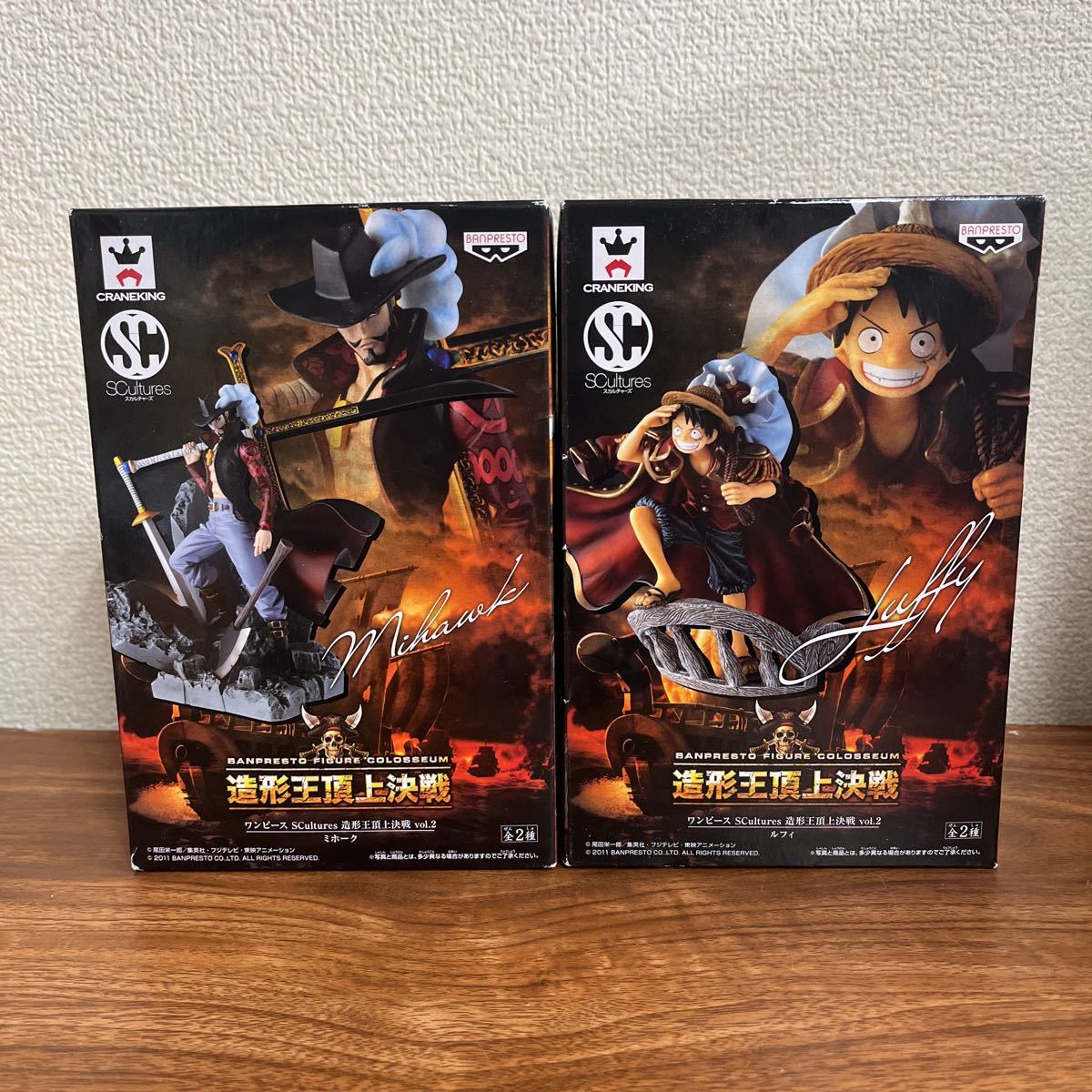 【新品未開封】ワンピース　SCultures　造形王頂上決戦　vol.2　ミホーク　ルフィ　フィギュア　バンプレスト