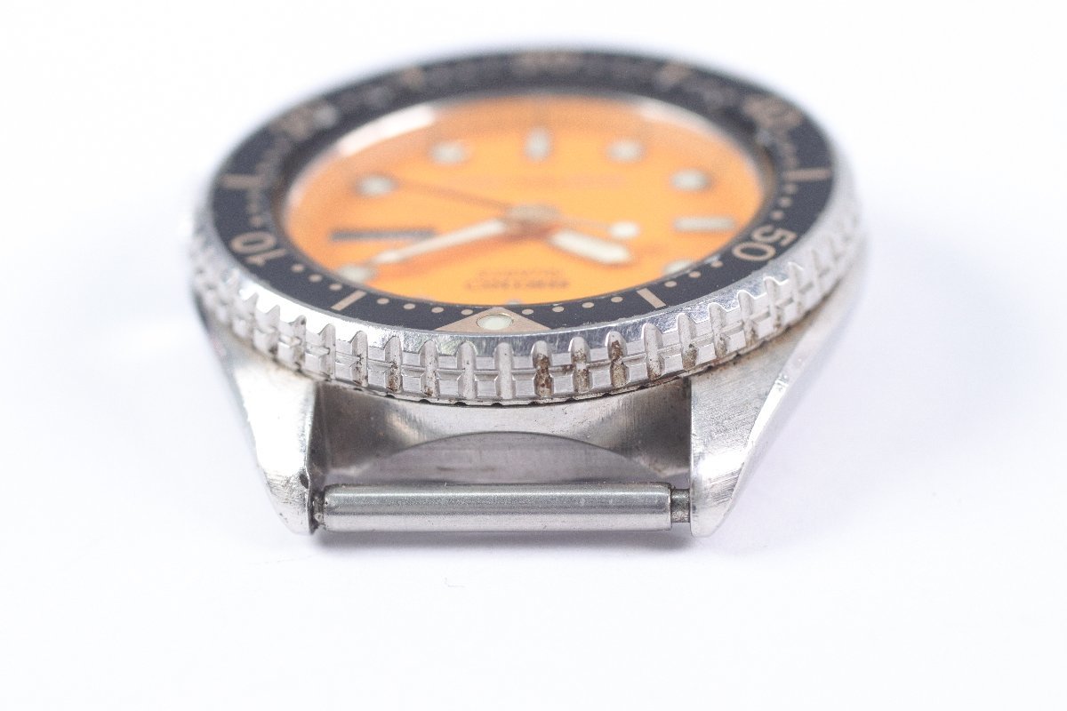 SEIKO 6458-600A オレンジ 電池交換 防水検査済 付属品あり SEIKO セイコー ダイバーズ 6458-600A クォーツ デイデイト メンズ