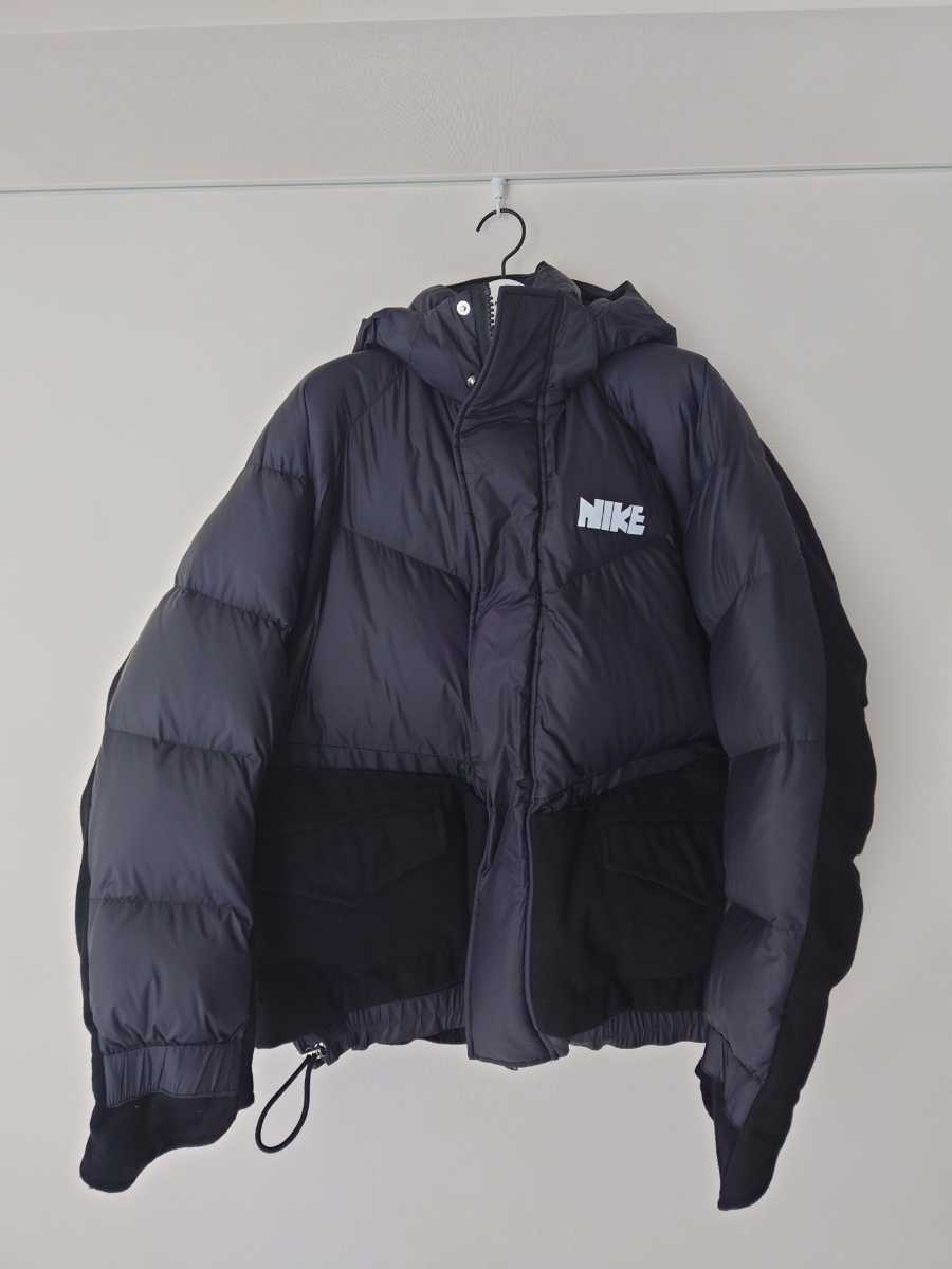 Sacai Nike 20AW ダウンジャケット 黒 Lサイズ ダウンジャケット 20AW 