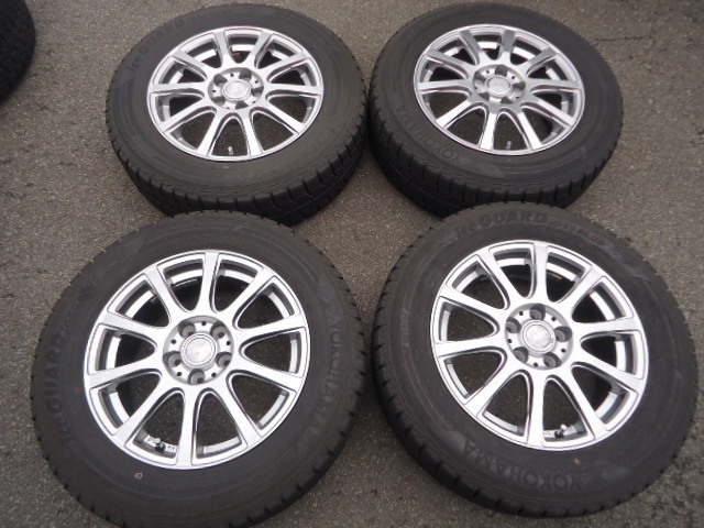 送料無料【LAYCEA】6J×15+43 PCD100-5穴☆iceGURAD iG50PLUS 195/65R15[冬用1503]4本 プリウス、ウィッシュ他タイヤ&ホイール招きモアイ像