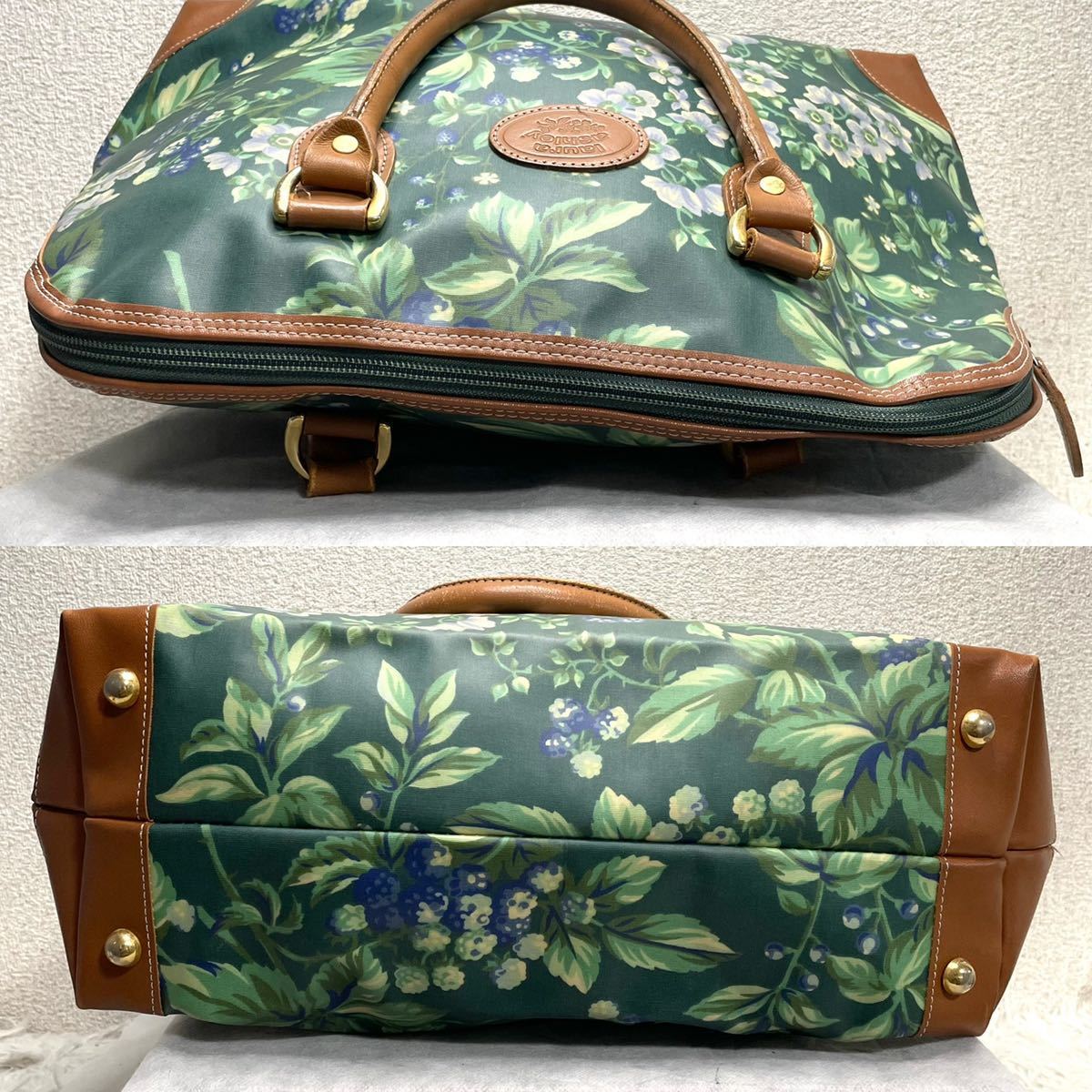 美品】laura ashley ローラアシュレイ レザーハンドバッグ ミニ 