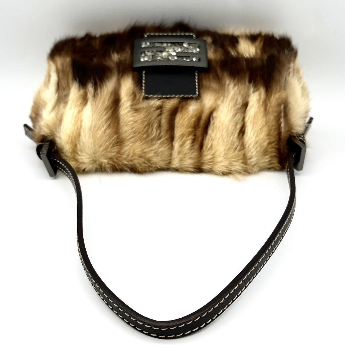 1円 FENDI フェンディ マンマ ファー ハンド トート ワン ショルダー 
