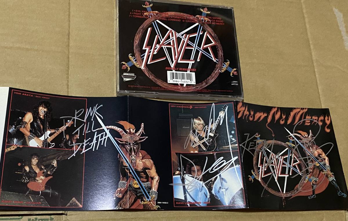 スレイヤー メタリカ Metallica SLAYER サインCD スラッシュメタル 