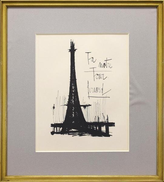 ベルナール・ビュッフェ　エッフェル塔　リトグラフ 真作】【WISH】ベルナール・ビュッフェ Bernard Buffet「Ta Notre Tour
