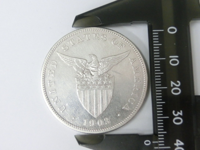 1903年 フィリピン 1ペソ 銀貨 大型銀貨 1ペソ銀貨(1903年 Silver90%の