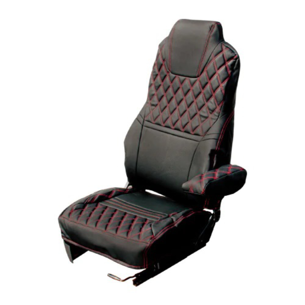 トラック用品 シートカバー ジェットイノウエ COMBI車種別シートカバー クオン 黒/赤糸 595344