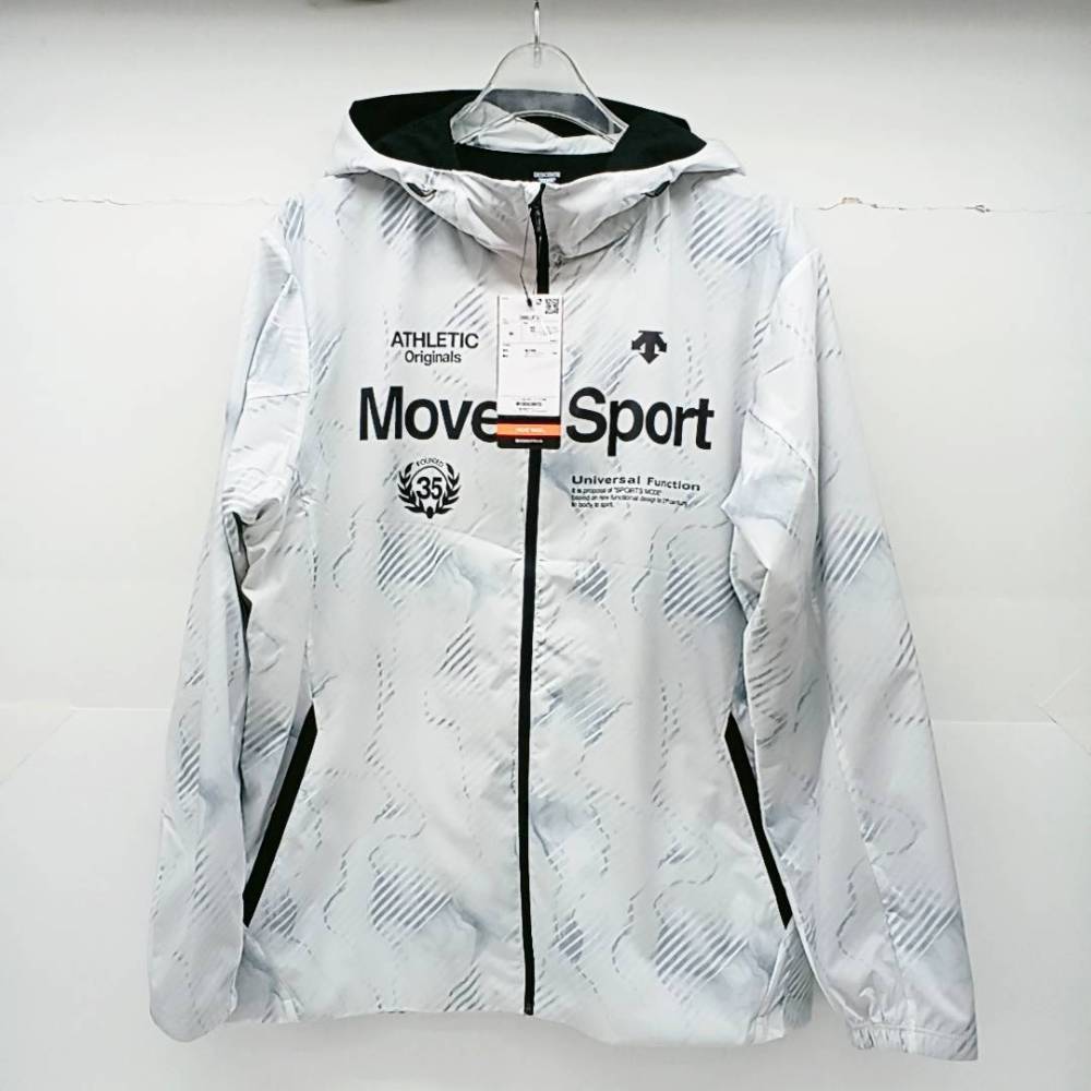未使用品◆? DESCENTE デサント HEATNAVI 総柄グラフィックフーデッドジャケット ヒートナビ ホワイト L メンズ