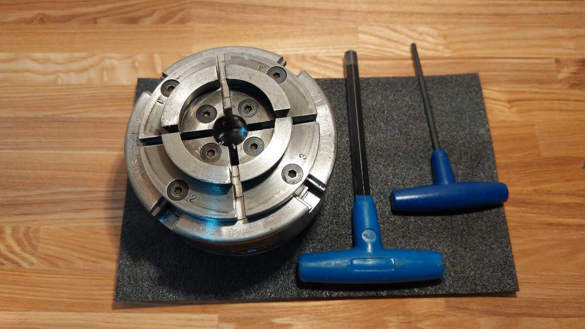 木工旋盤　VICMARC VM120 チャック　メンテナンス済み_1