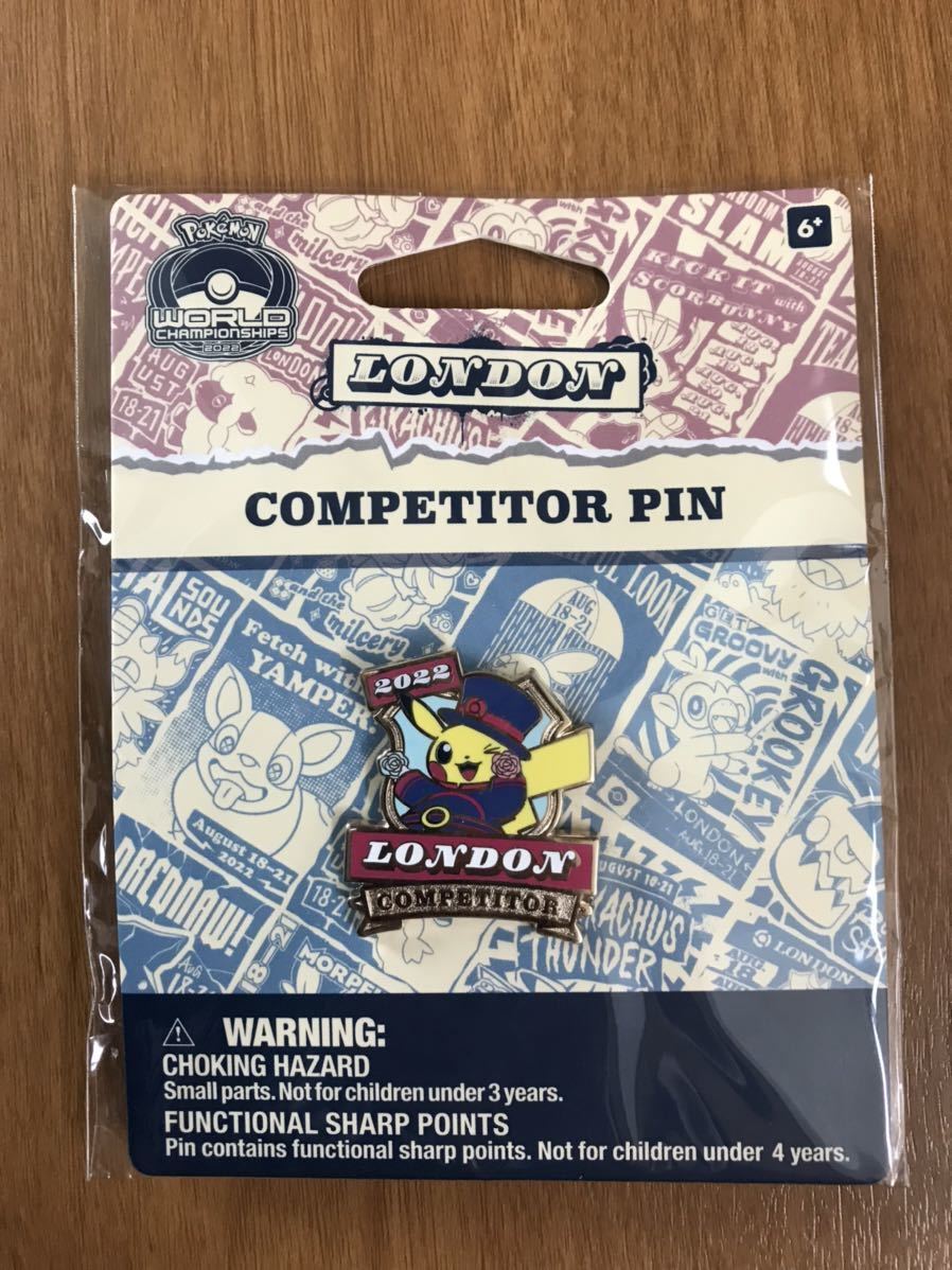ポケモンカード　wcs 2022 ロンドン　ピンバッジ　ピン　ピカチュウ　選手　限定