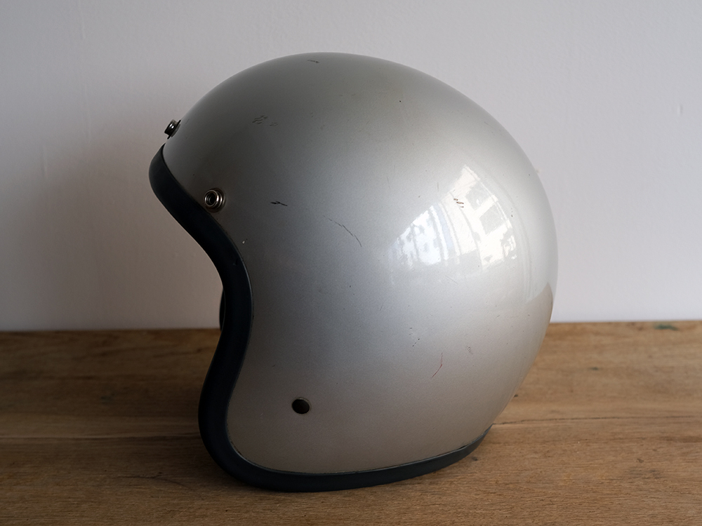 60s 初期 BELL MAGNUM ベル マグナム シルバー ビンテージヘルメット 