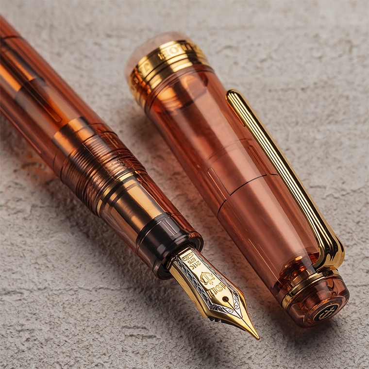 未使用品　sailor 万年筆 21k & 14k 2本セット！ ◇○10月目玉!【Wancher】プロデュース万年筆 セーラー透明軸