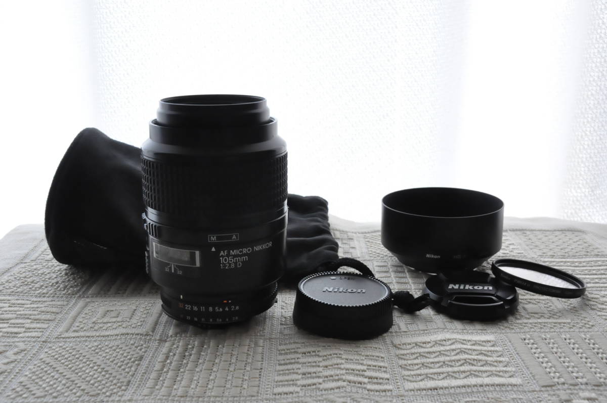 ニコン AF MICRO NIKKOR 105mm F2.8 Nikon フード付 HN-23 Fマウント