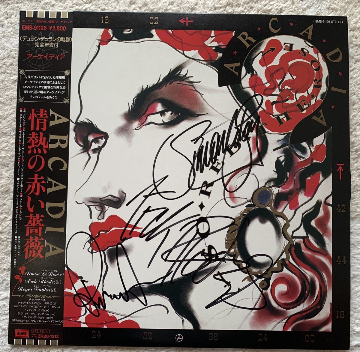 格安，お得 アーケイディア/Arcadia Duran Duran/サイモン ル ボン ニック ローズ ロジャー テイラー デュラン デュラン直筆サイン入りレコード(サイン)｜売買されたオークション情報、yahooの商品情報をアー サイン